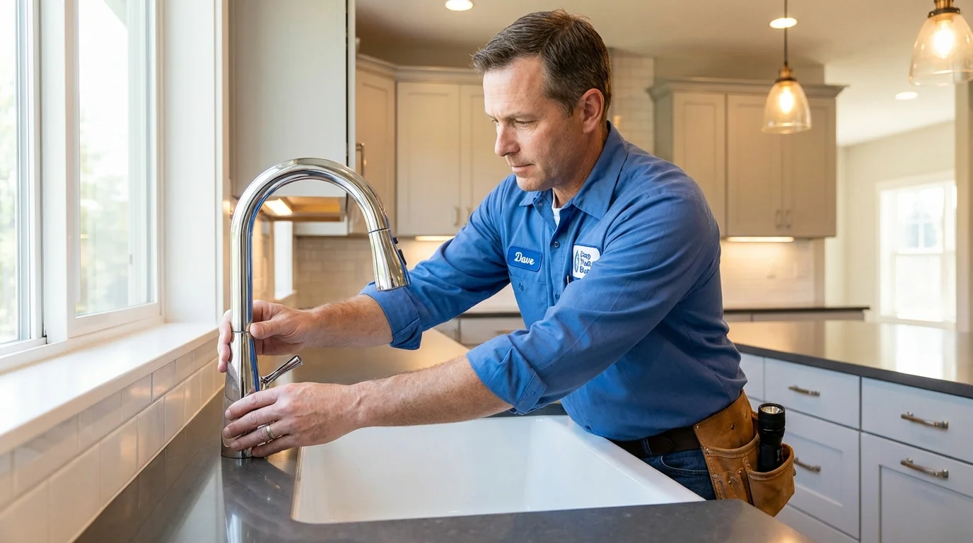 Kitchen faucet installation by Johns Plumbing LLC in Pollock Pines